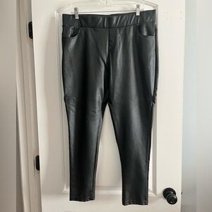 Black Faux Leather Jeggings